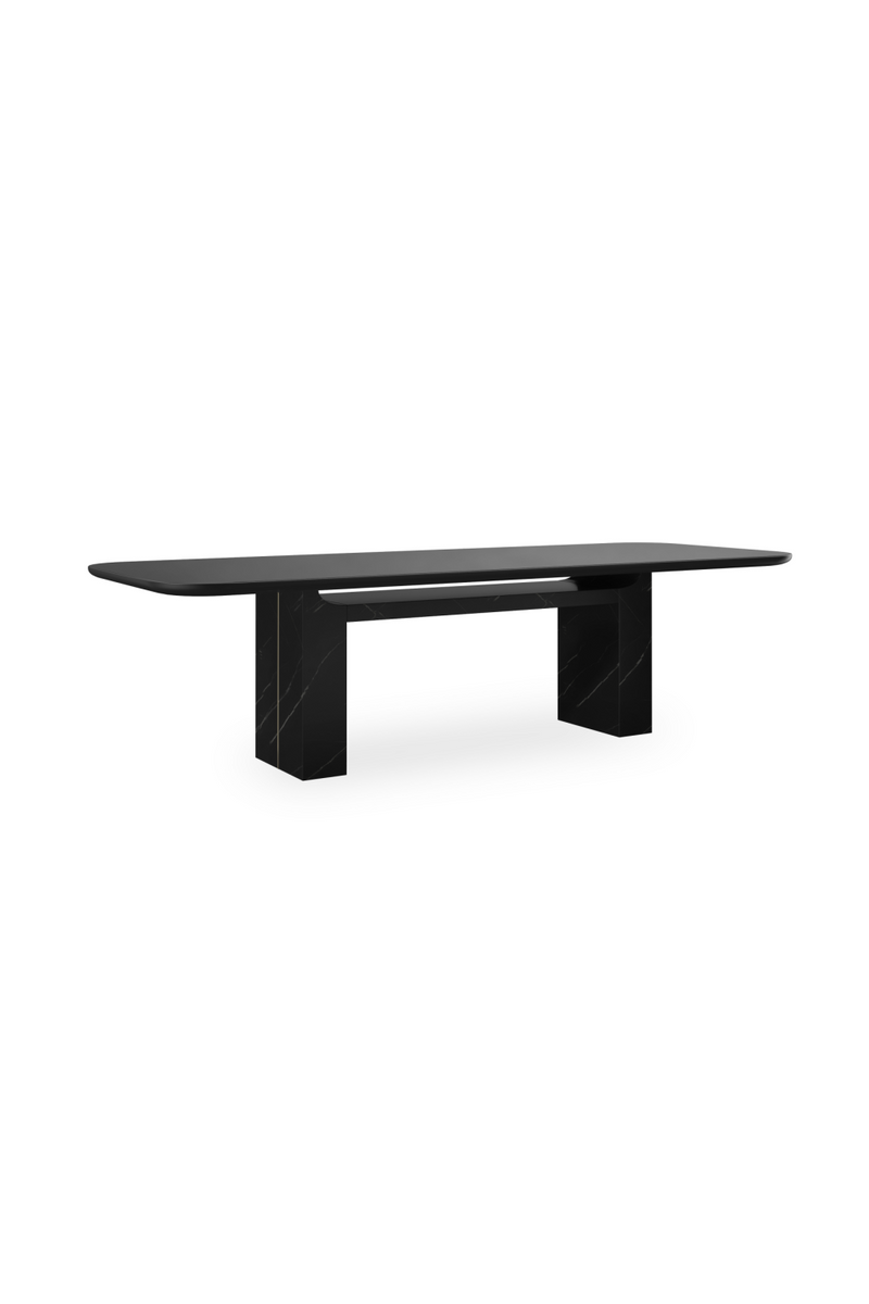 Table à manger rectangulaire noire | Caracole Overlap | OROA.fr