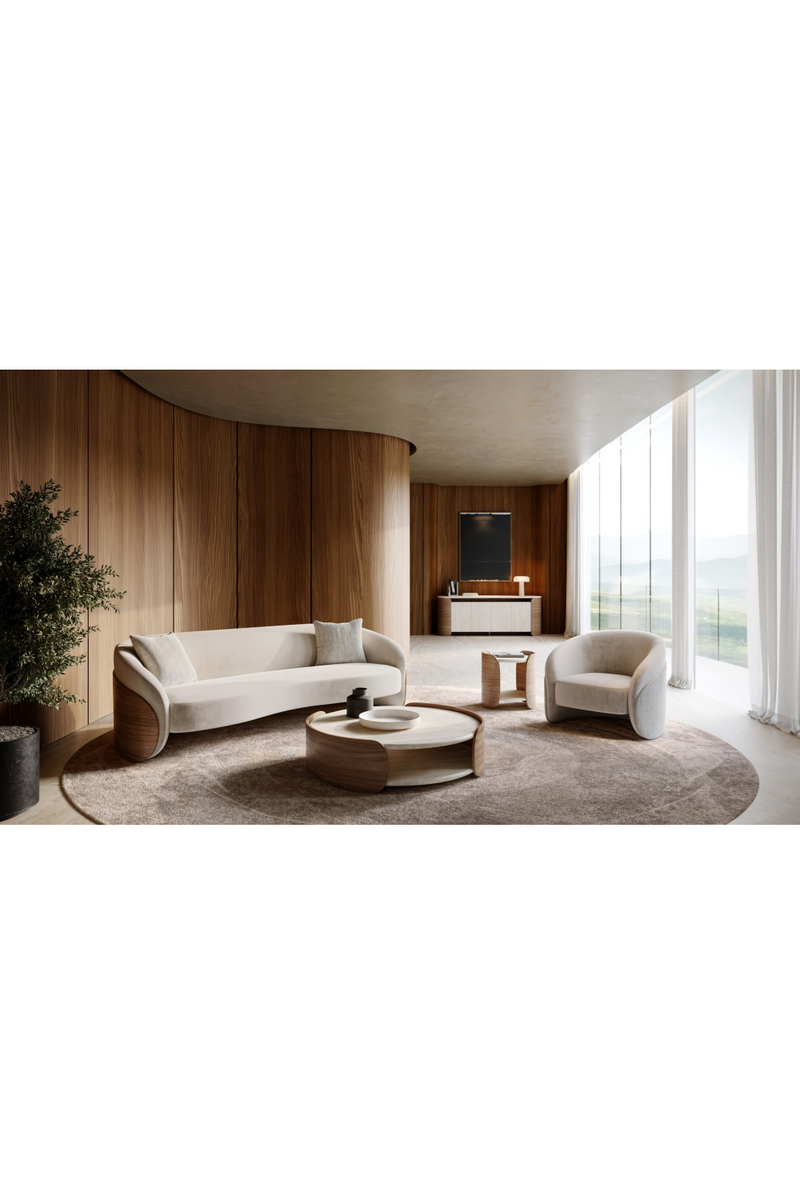 Table basse ouverte avec étagère en bois | Caracole Fleur | OROA.fr