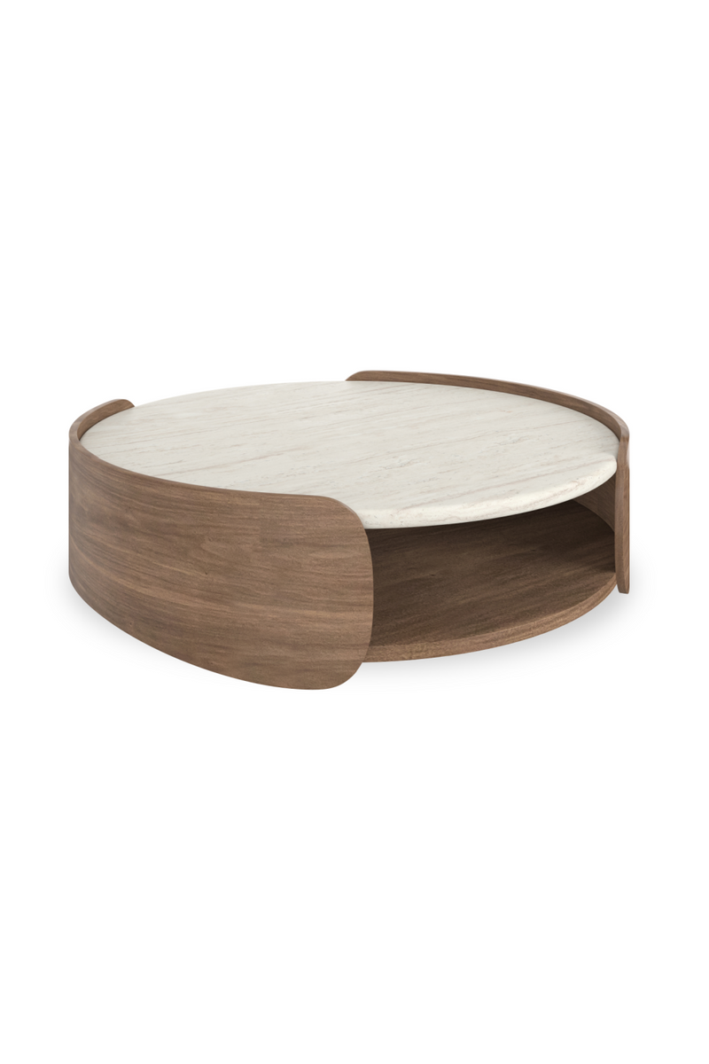 Table basse ouverte avec étagère en bois | Caracole Fleur | OROA.fr