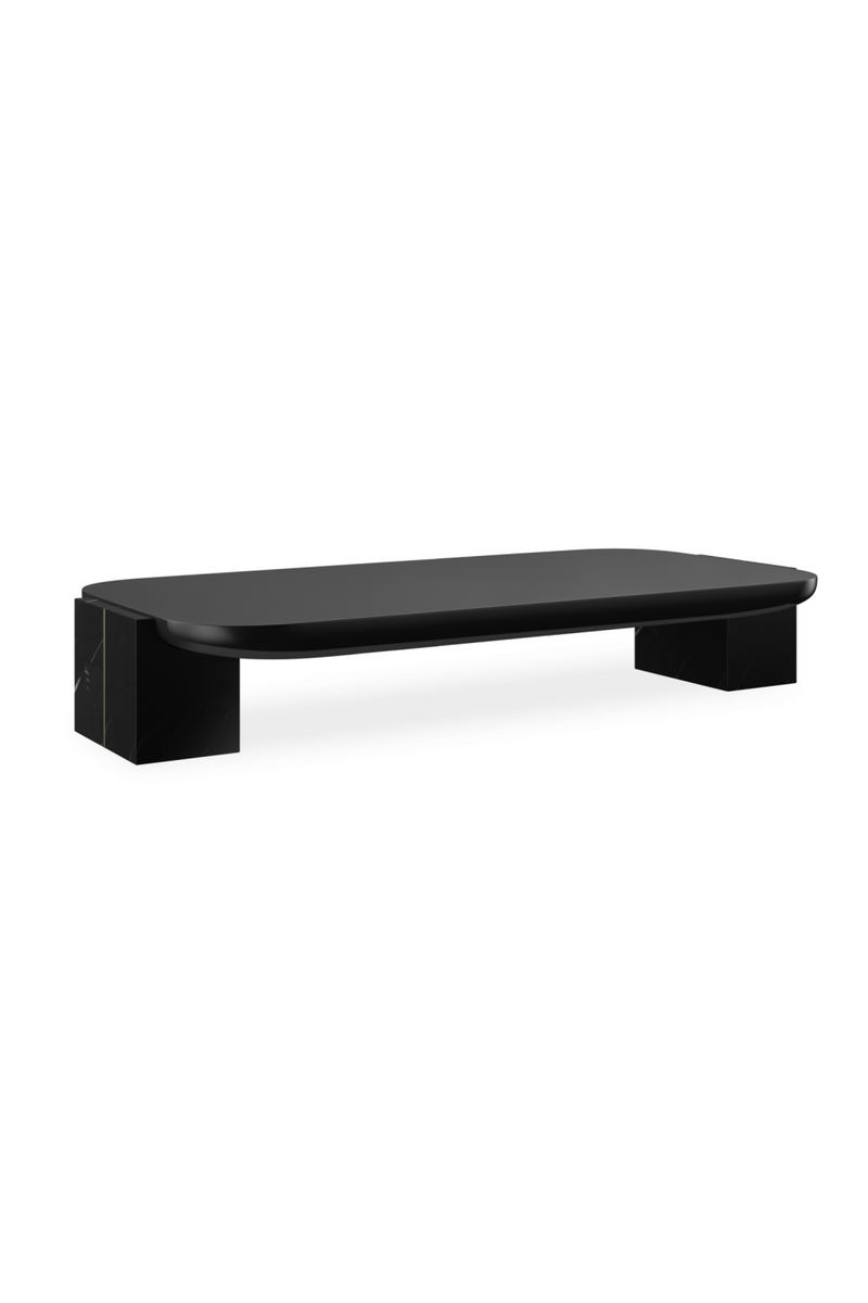 Table basse rectangulaire noire | Caracole Overlap | OROA.fr