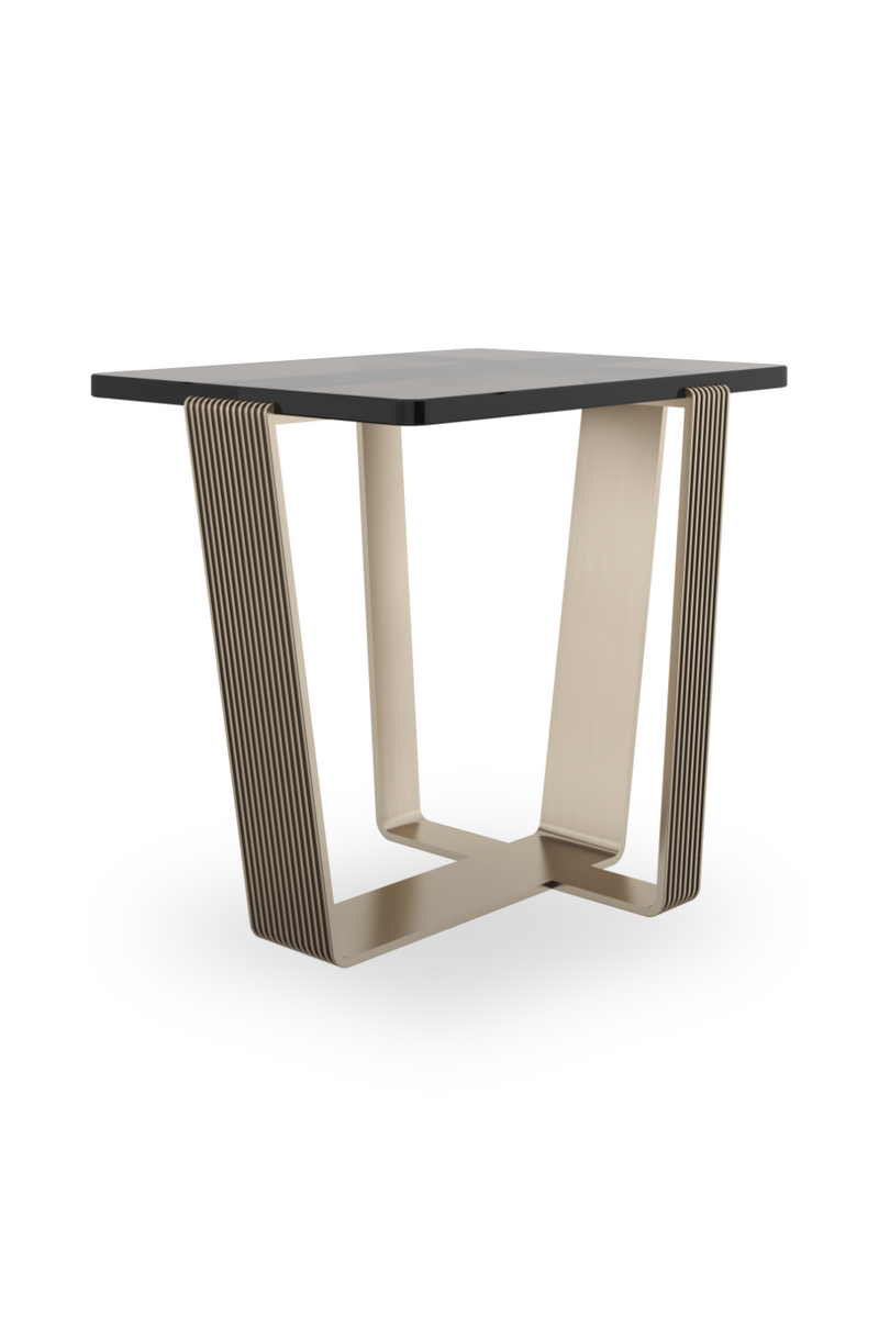Table d’appoint en verre bronze fumé | Caracole Counter Balance | OROA.fr