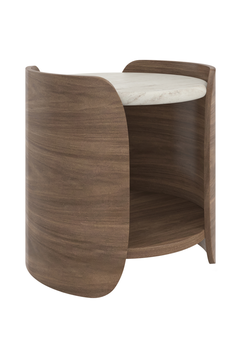 Table d’appoint avec étagère en bois | Caracole Fleur | OROA.fr