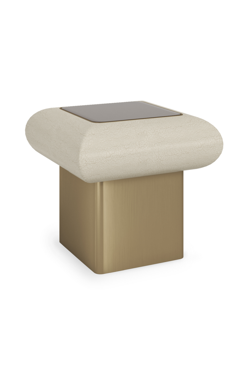 Table d’appoint carrée ivoire | Caracole Seta | OROA.fr
