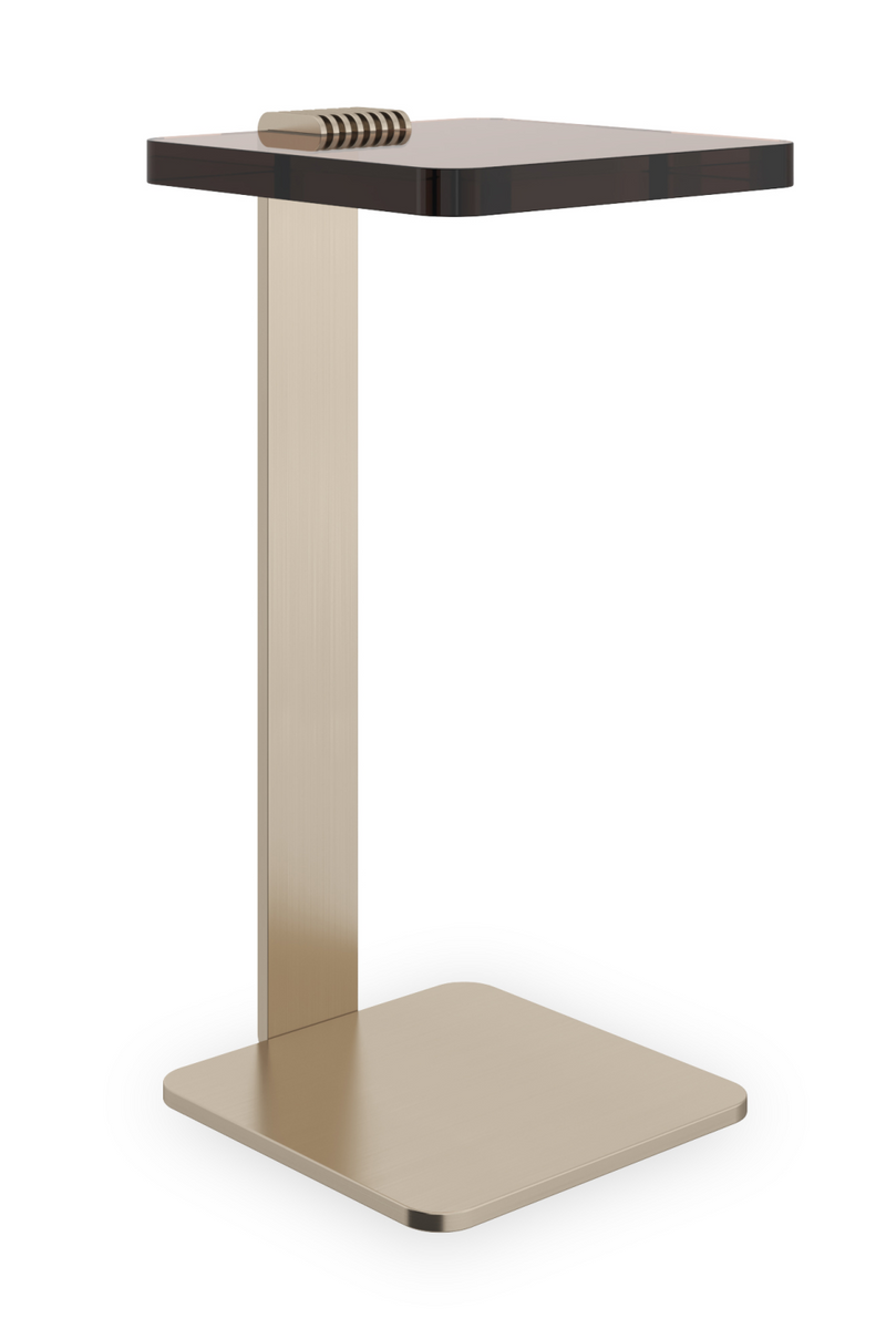 Table d’appoint en verre bronze fumé | Caracole Counter Balance | OROA.fr