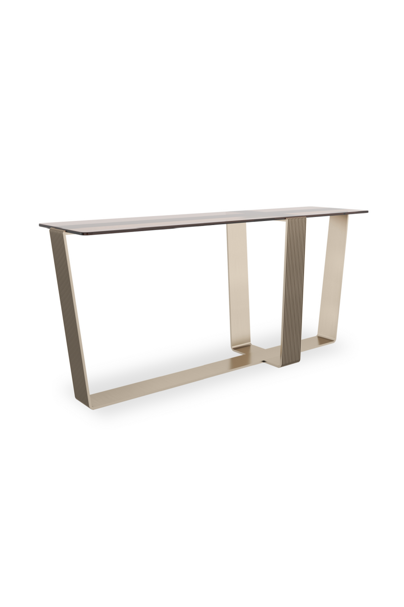 Table d’appoint en verre bronze fumé | Caracole Counter Balance | OROA.fr
