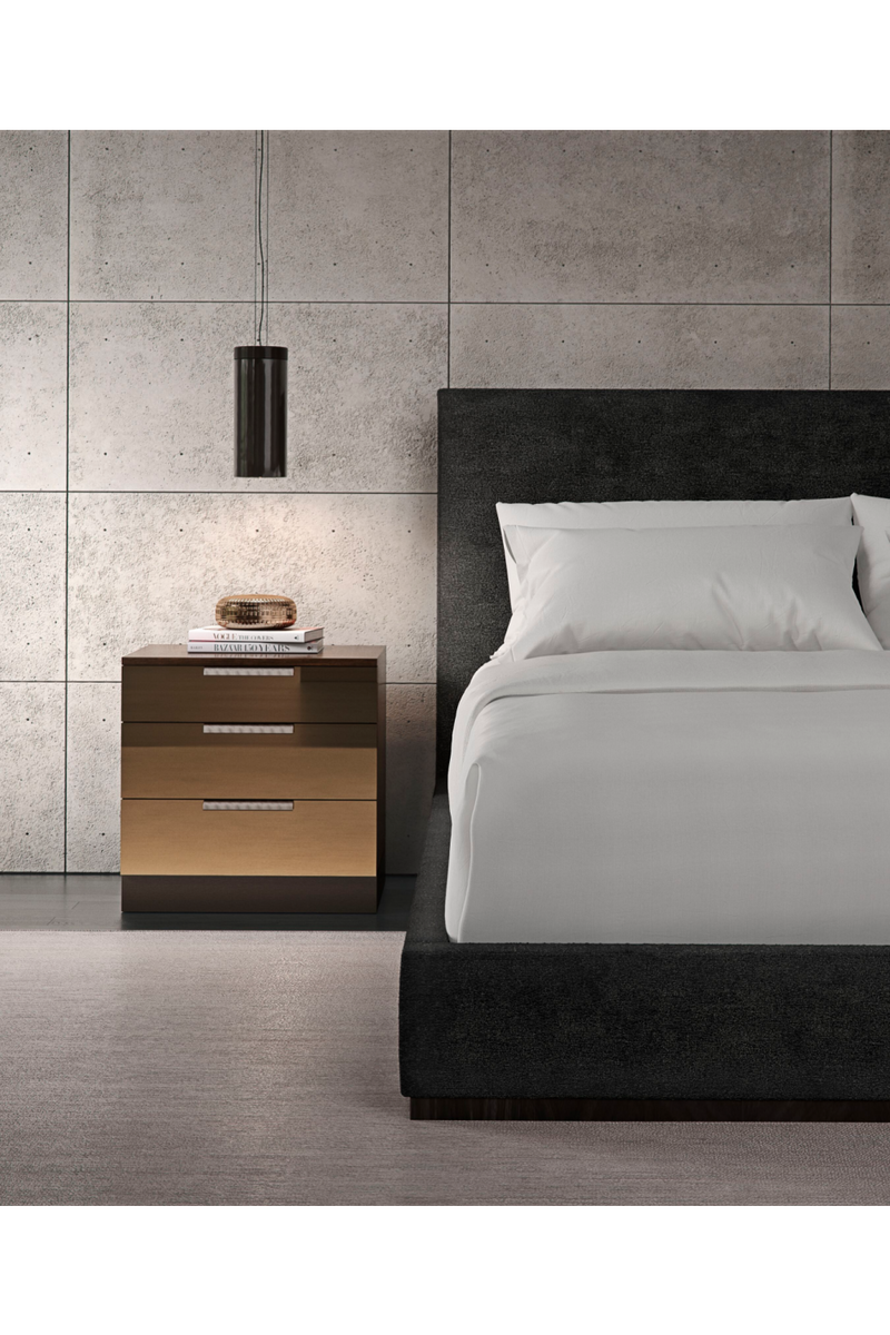 Lit Moderne Rembourré Noir | Caracole The Boutique | OROA.fr