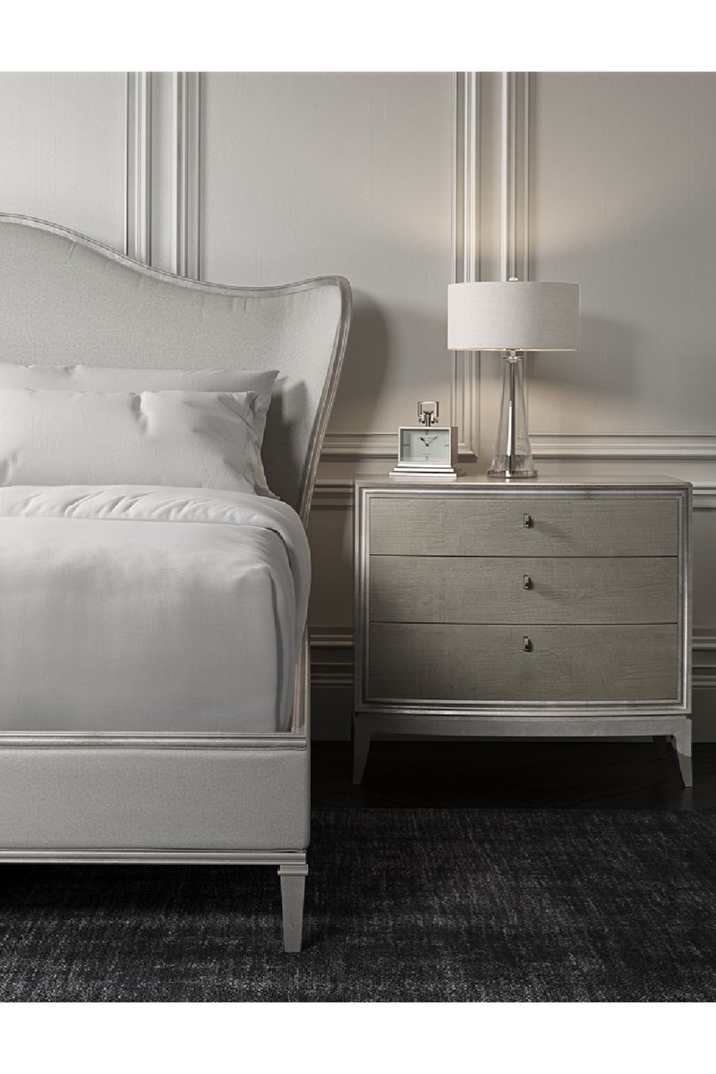 Lit King à Dossier Capitonné en Chameau | Caracole Bedtime Beauty | OROA.fr
