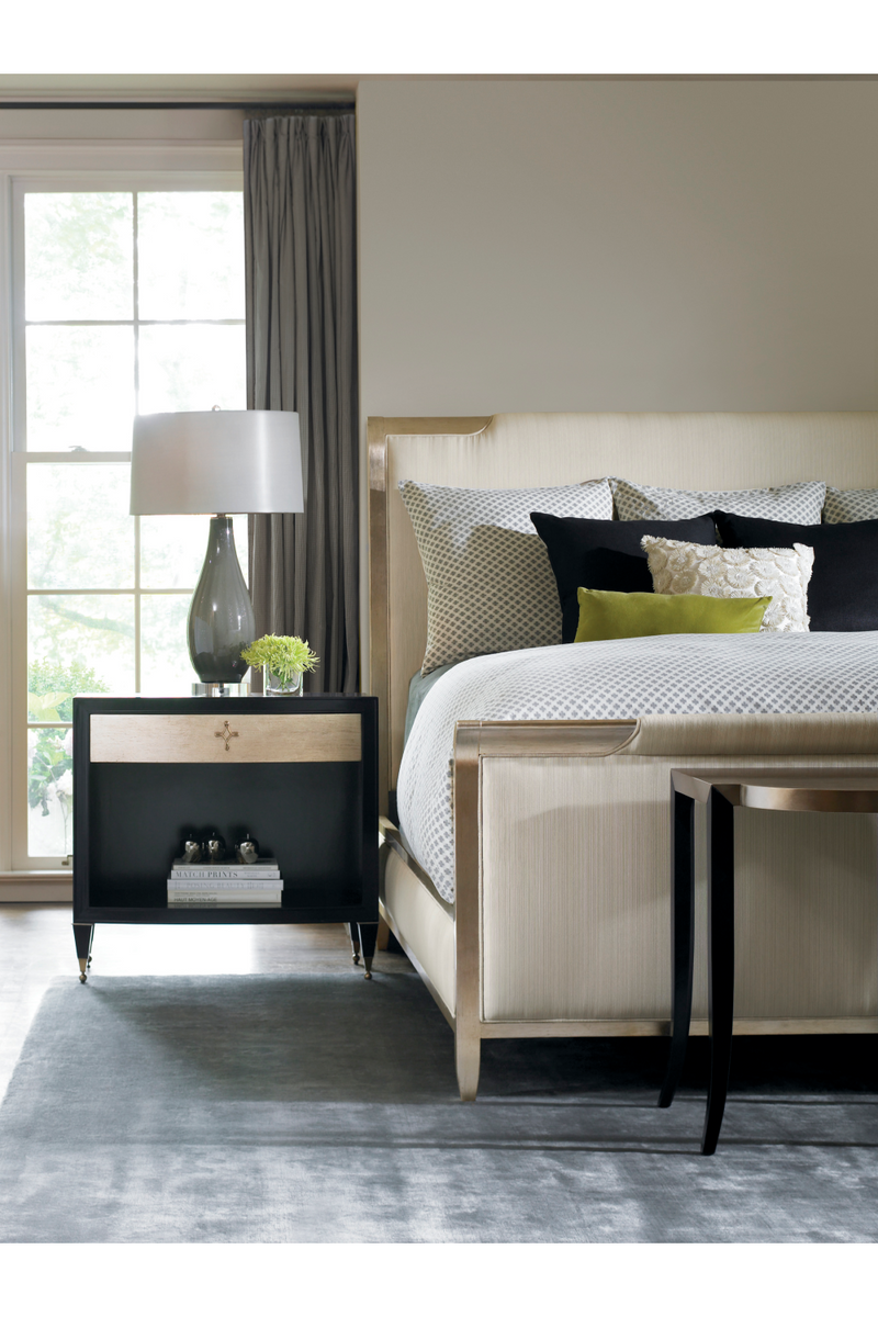 Lit King en Tissage Blanc Cassé | Caracole Nite In Shining Armor | Oroa.fr