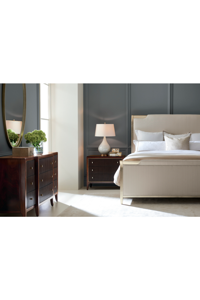 Lit King en Tissage Blanc Cassé | Caracole Nite In Shining Armor | Oroa.fr