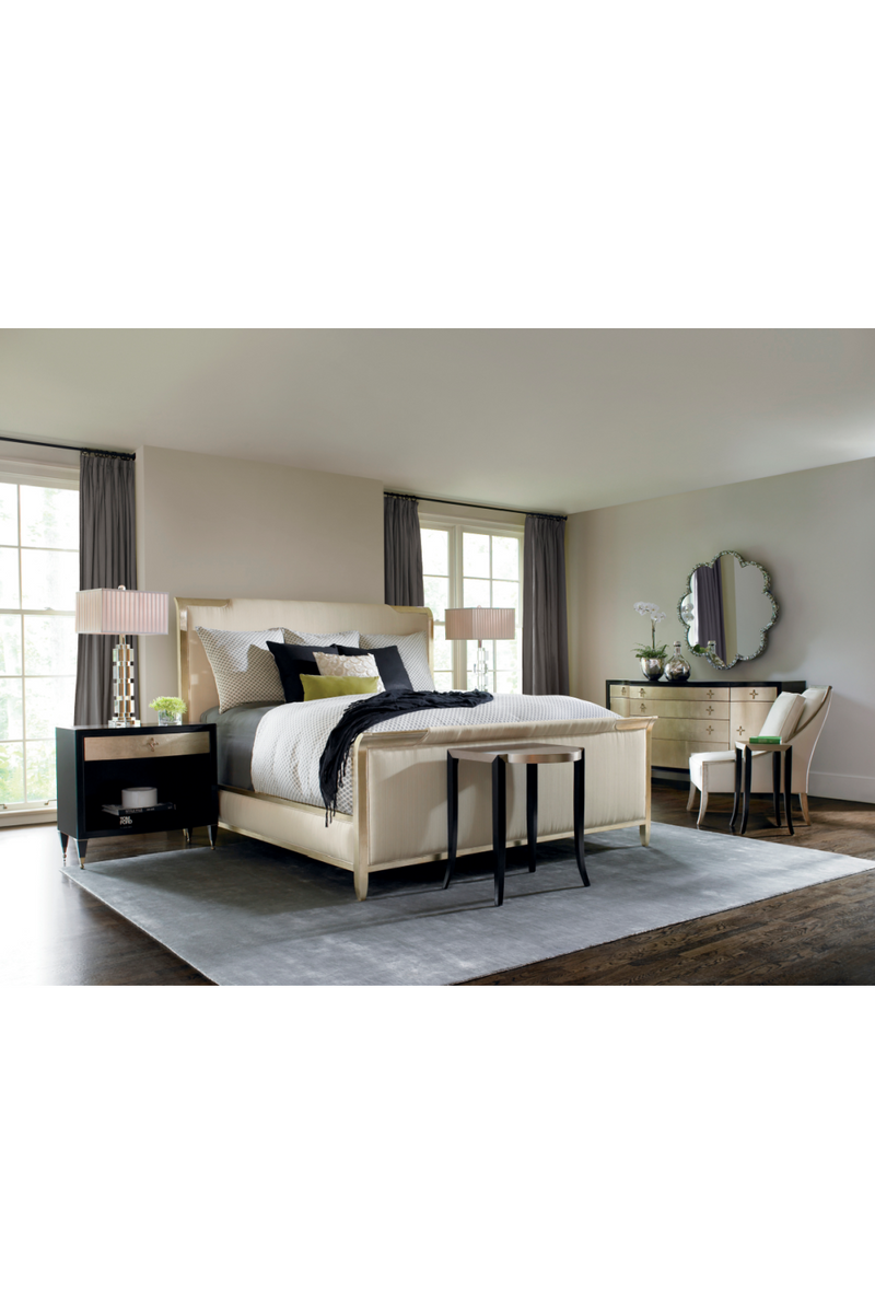 Lit King en Tissage Blanc Cassé | Caracole Nite In Shining Armor | Oroa.fr