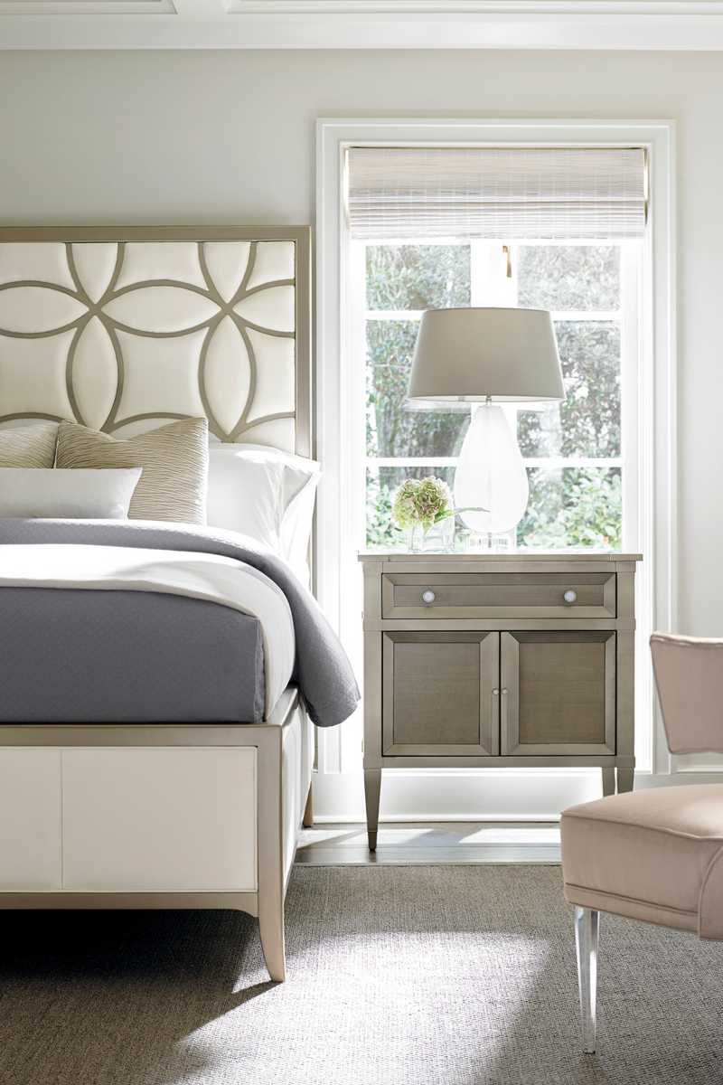 Lit Queen Moderne à Motif Treillis | Caracole Sleeping Beauty | OROA.fr