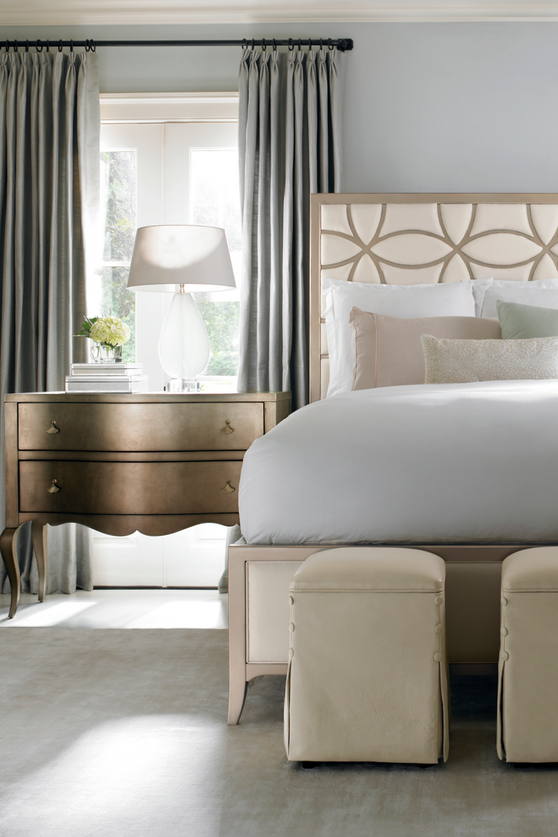 Lit Queen Moderne à Motif Treillis | Caracole Sleeping Beauty | OROA.fr