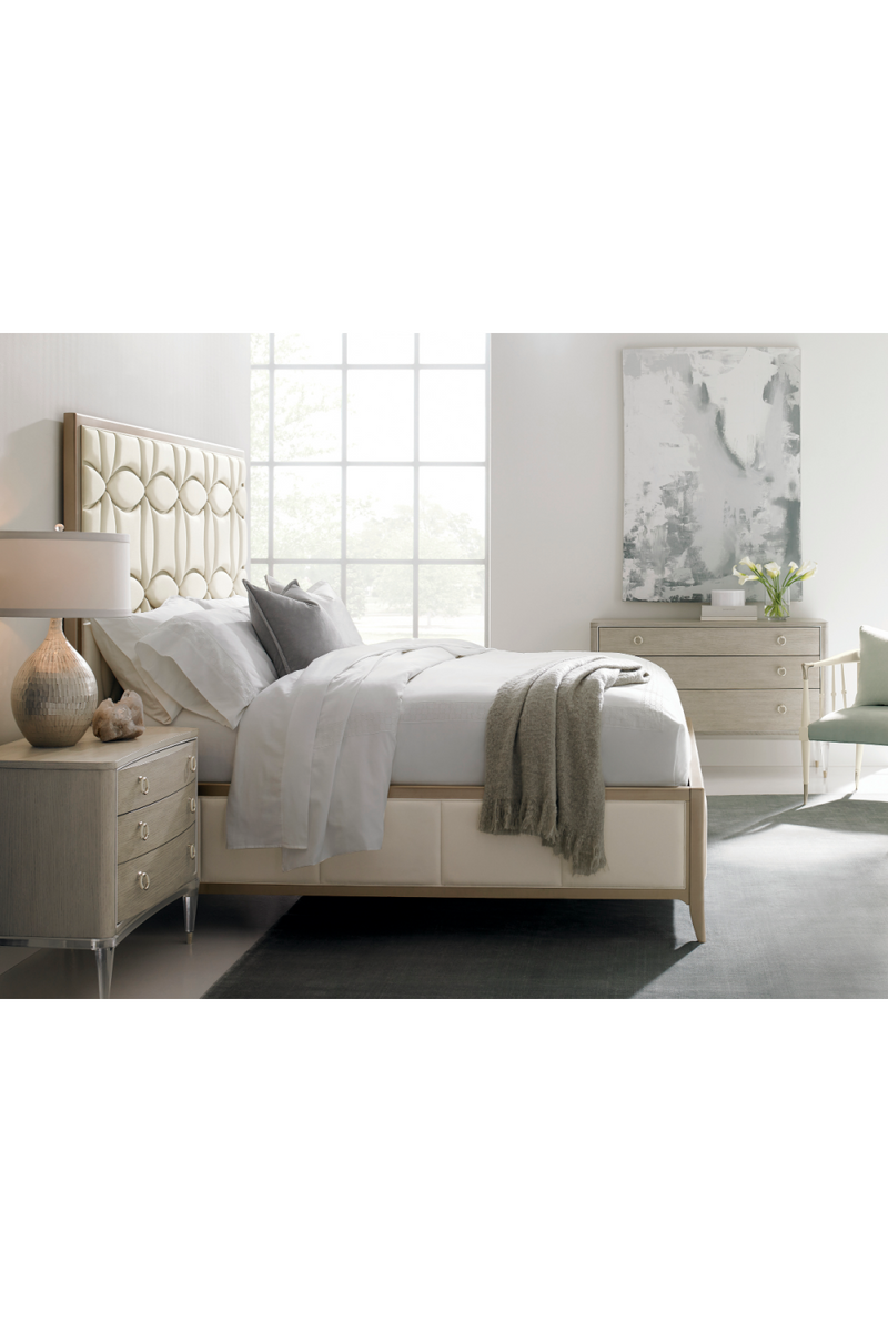 Lit Queen Moderne à Motif Treillis | Caracole Sleeping Beauty | OROA.fr