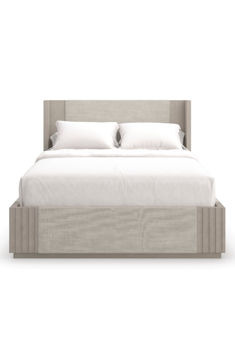 Lit en Lin Taupe | Caracole Azure | OROA.fr