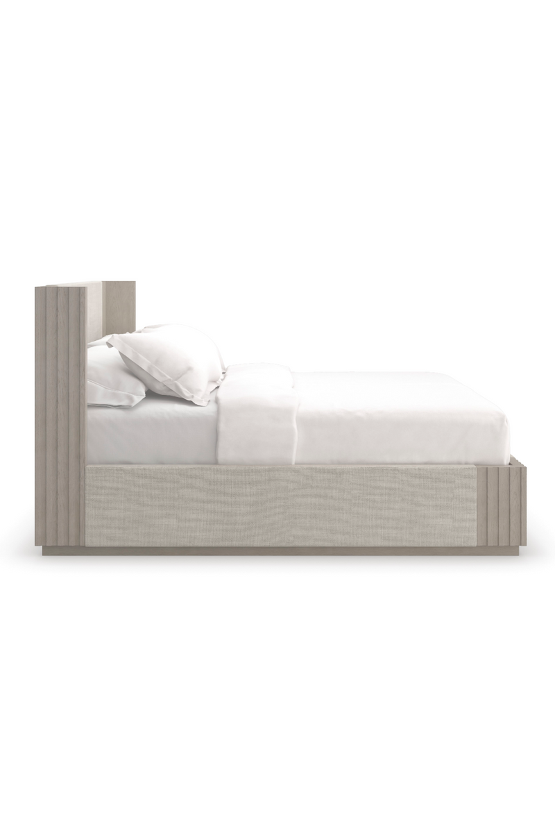 Lit en Lin Taupe | Caracole Azure | OROA.fr