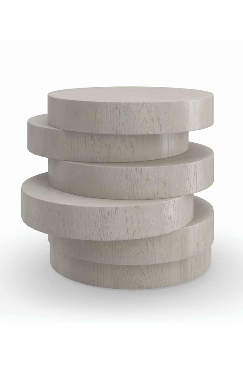Table d’appoint à disques de chêne empilés | Caracole Rona | OROA.fr