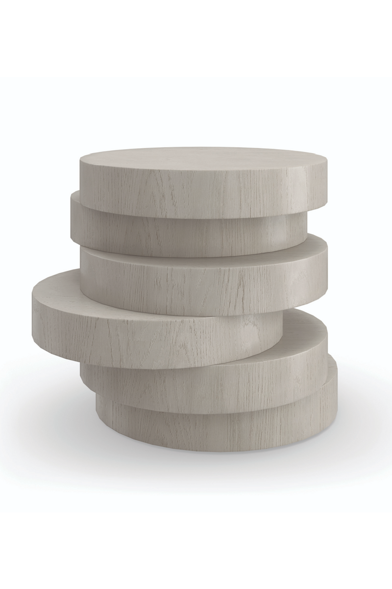 Table d’appoint à disques de chêne empilés | Caracole Rona | OROA.fr