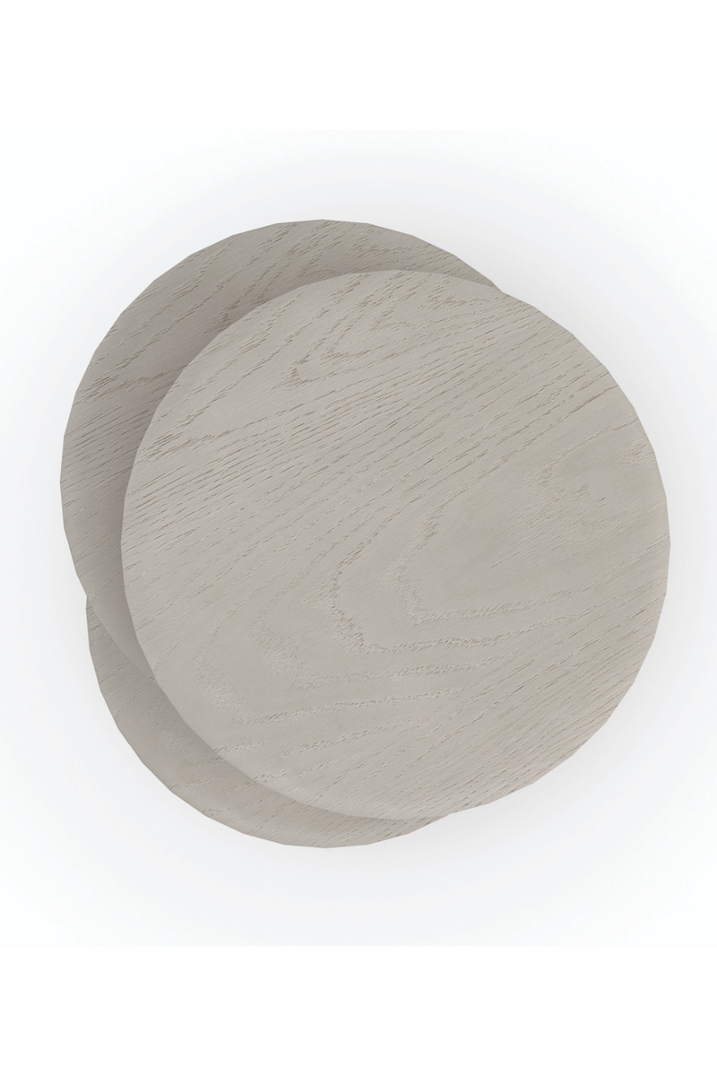 Table d’appoint à disques de chêne empilés | Caracole Rona | OROA.fr