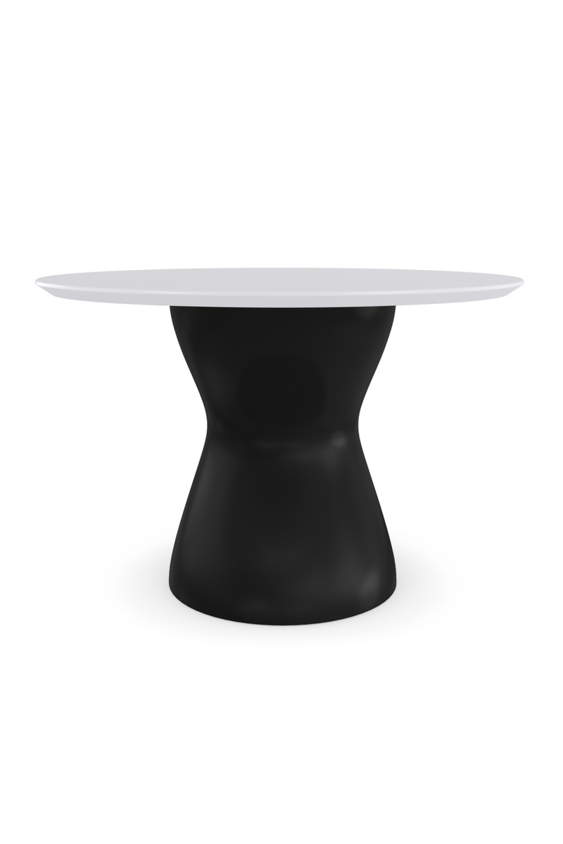 Table de salle à manger avec base ondulée noire | Caracole Jose | OROA.fr