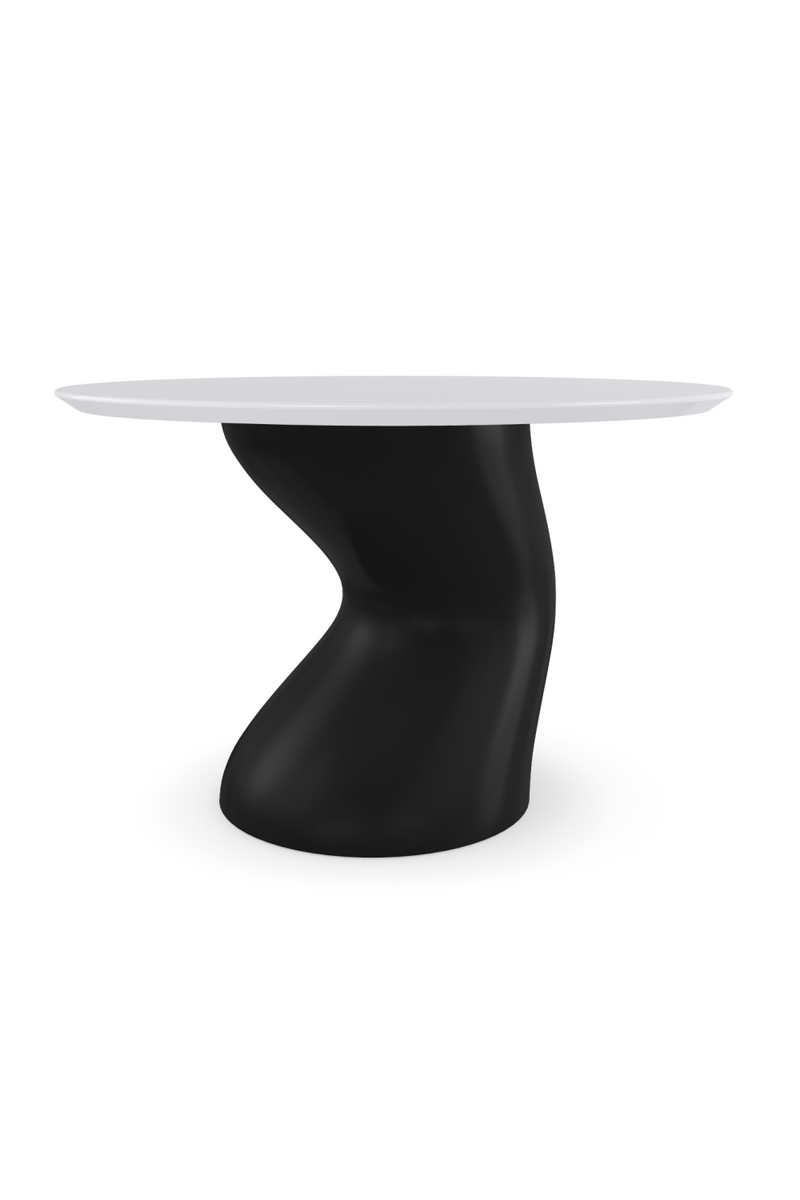 Table de salle à manger avec base ondulée noire | Caracole Jose | OROA.fr