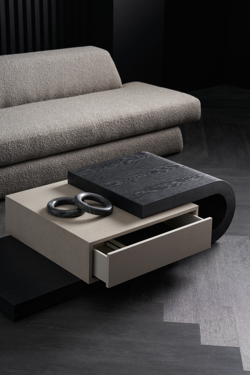 Table basse incurvée en bois | Caracole Celeste | Meubleluxe.fr