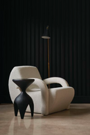 Table d'appoint en basalte noir | Caracole Quinn | Meubleluxe.fr