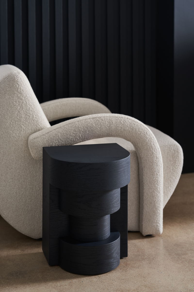Fauteuil d’appoint en bouclé blanc | Caracole Leo | Oroa.fr
