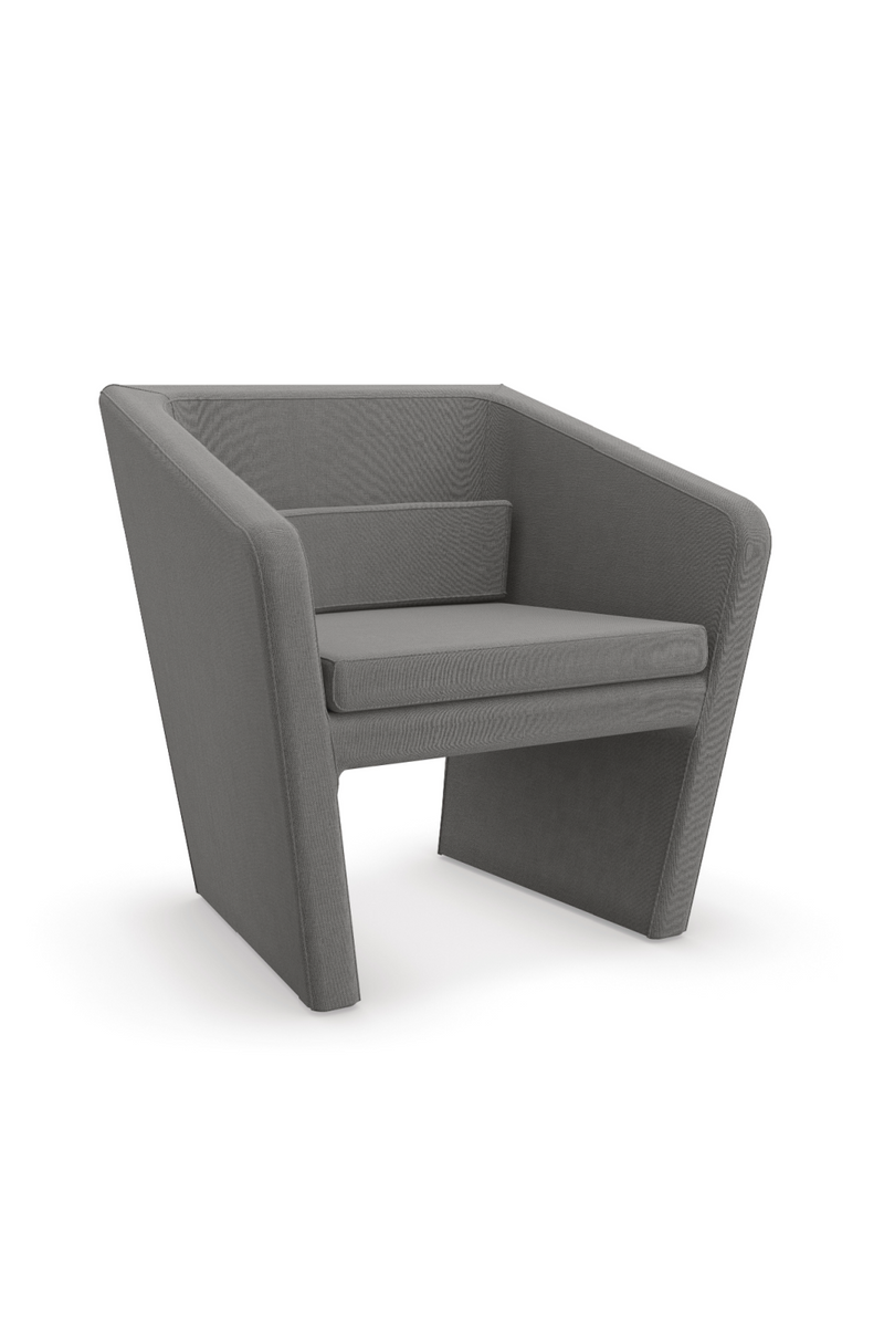 Fauteuil d’appoint en lin gris | Caracole Flyn | Oroa.fr