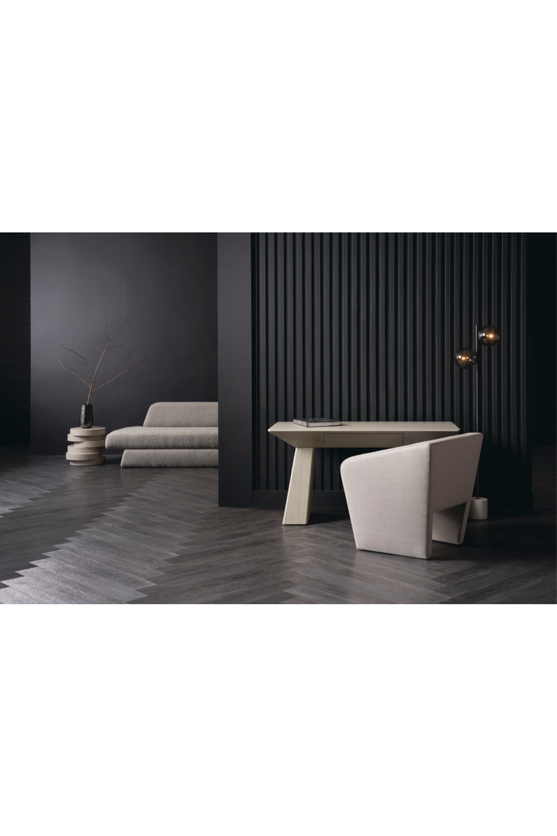 Fauteuil d’appoint en lin gris | Caracole Flyn | Oroa.fr