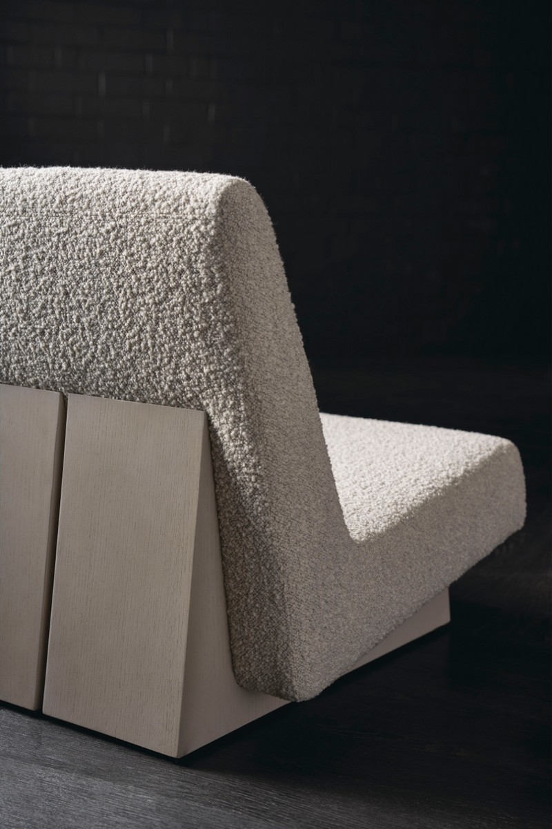 Fauteuil d’appoint moderne en bouclé gris | Caracole Indi | Oroa.fr
