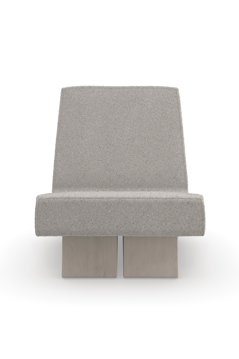 Fauteuil d’appoint moderne en bouclé gris | Caracole Indi | Oroa.fr