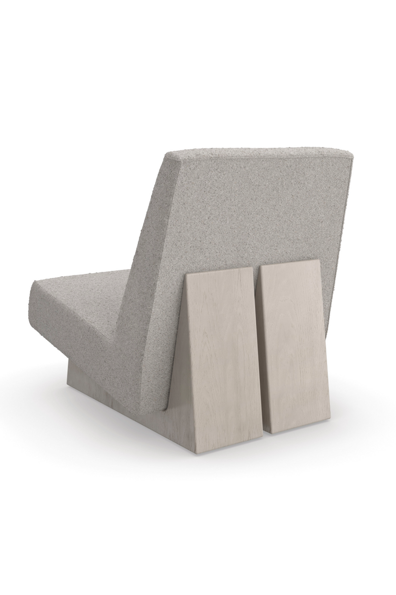 Fauteuil d’appoint moderne en bouclé gris | Caracole Indi | Oroa.fr