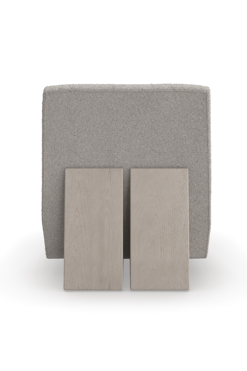 Fauteuil d’appoint moderne en bouclé gris | Caracole Indi | Oroa.fr