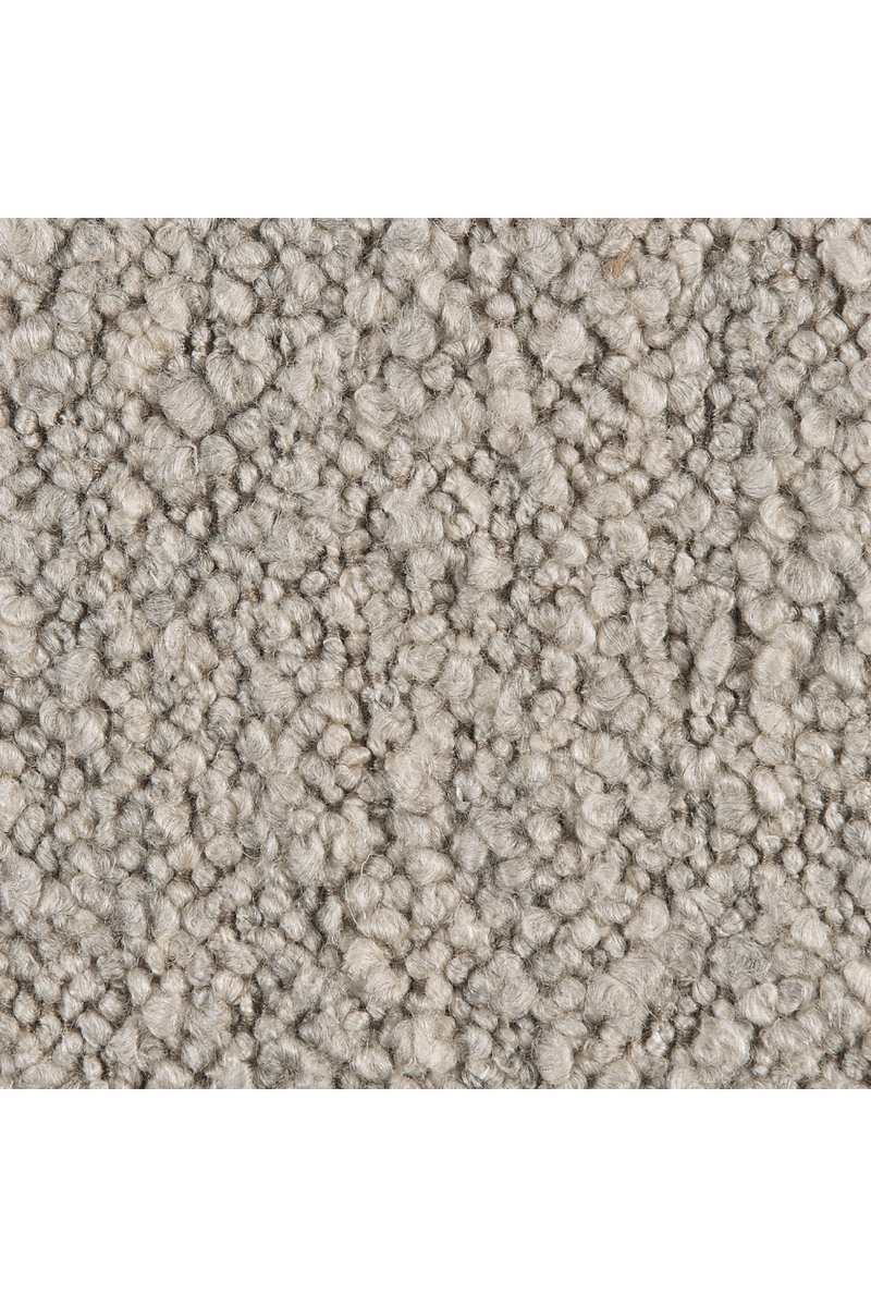 Fauteuil d’appoint moderne en bouclé gris | Caracole Indi | Oroa.fr