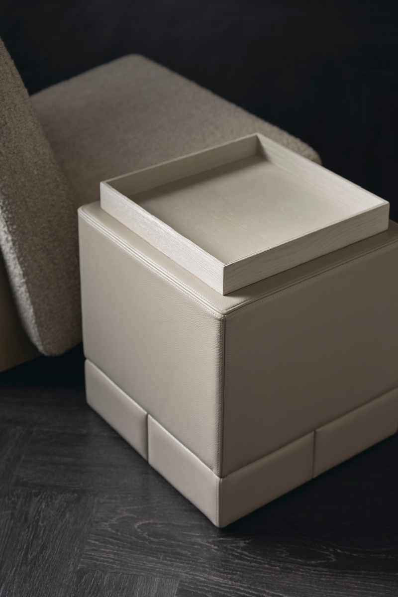 Fauteuil d’appoint moderne en bouclé gris | Caracole Indi | Oroa.fr