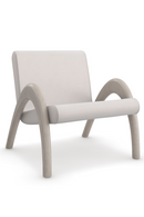 Fauteuil d’appoint en velours taupe | Caracole Coco | OROA.fr
