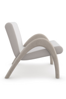 Fauteuil d’appoint en velours taupe | Caracole Coco | OROA.fr