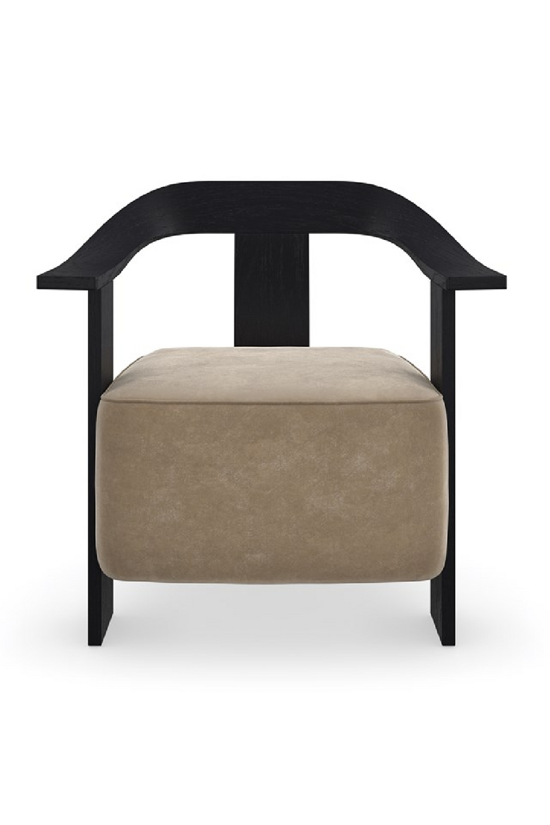 Fauteuil d’appoint en suède marron | Caracole Luca | OROA.fr