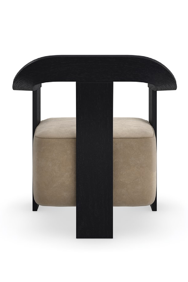 Fauteuil d’appoint en suède marron | Caracole Luca | OROA.fr