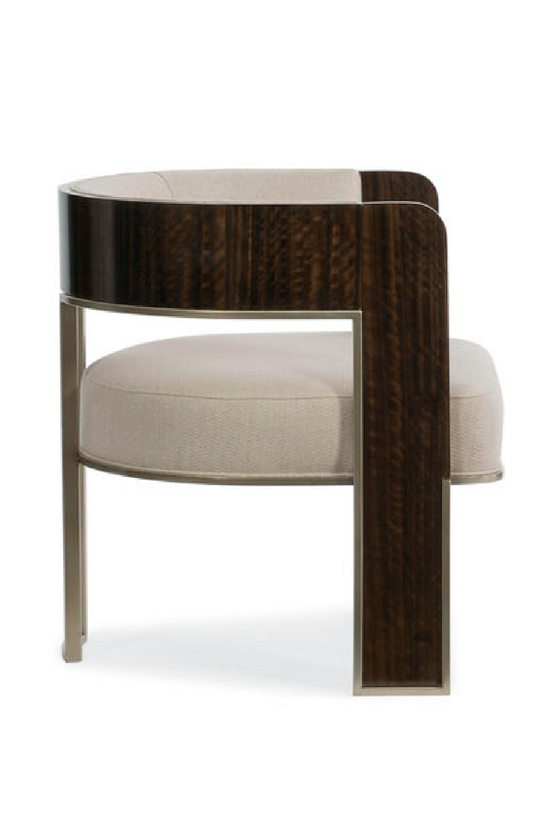 Fauteuil d’appoint moderne incurvé couleur crème | Caracole Streamliner | OROA.fr