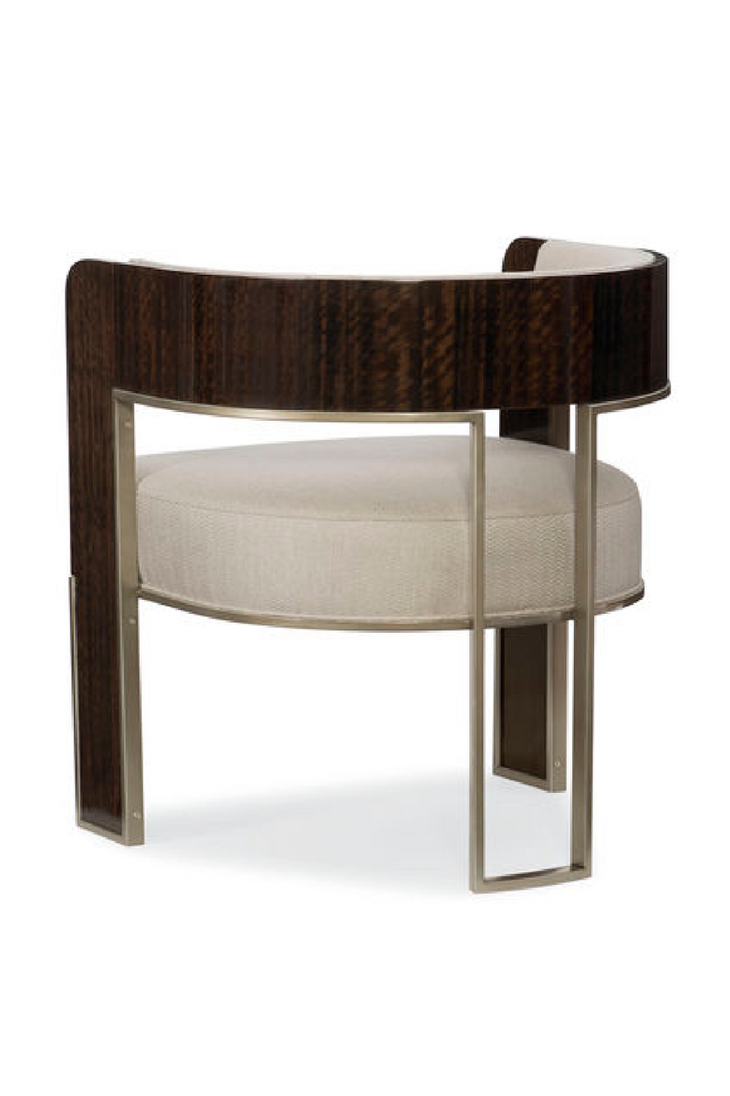 Fauteuil d’appoint moderne incurvé couleur crème | Caracole Streamliner | OROA.fr