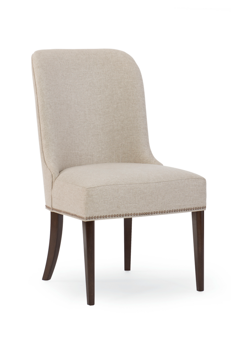 Chaises d’appoint crème rembourrées (2) | Caracole Streamline | OROA.fr