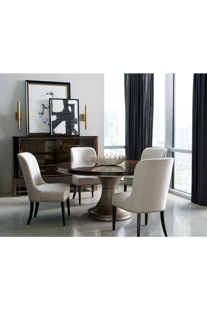 Chaises d’appoint crème rembourrées (2) | Caracole Streamline | OROA.fr