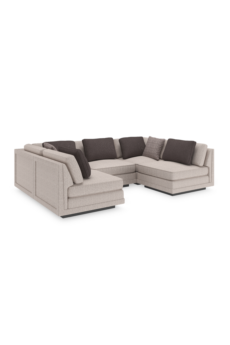 Fauteuil sans accoudoirs beige | Caracole Fusion | Meubleluxe.fr