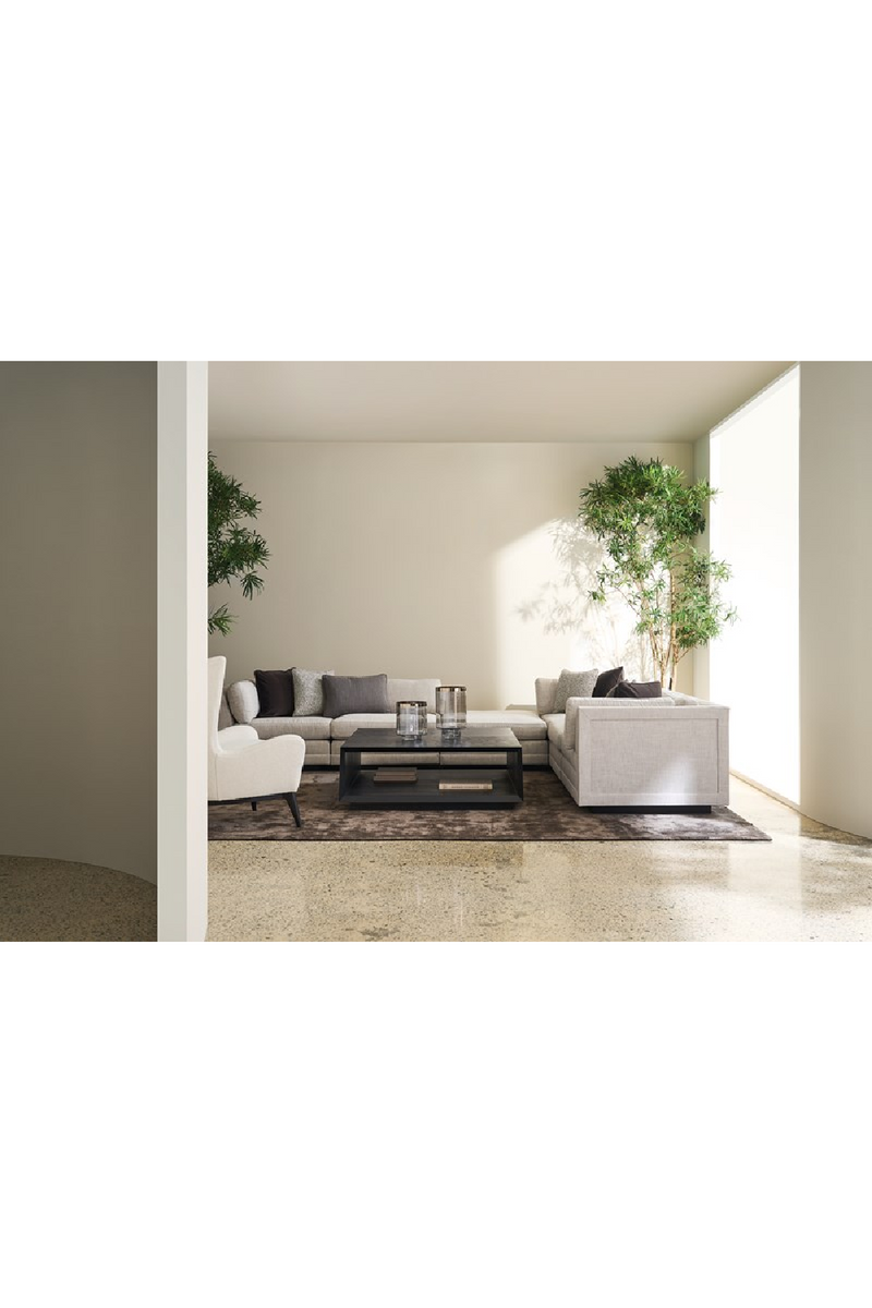 Fauteuil sans accoudoirs beige | Caracole Fusion | Meubleluxe.fr