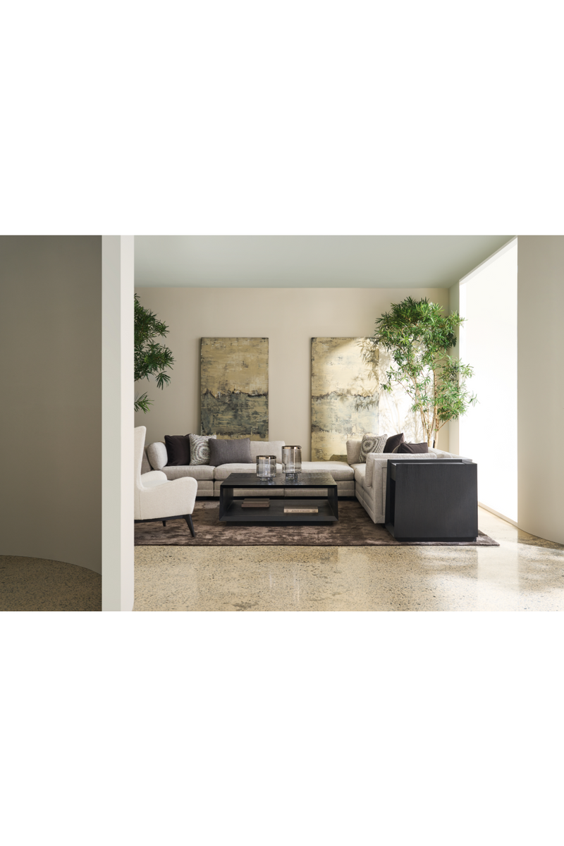 Fauteuil sans accoudoirs beige | Caracole Fusion | Meubleluxe.fr