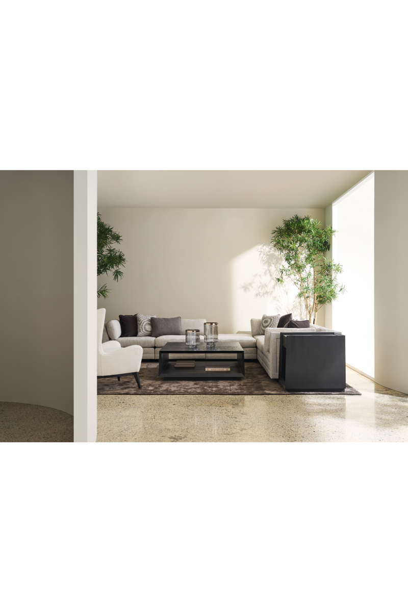 Fauteuil sans accoudoirs beige | Caracole Fusion | Meubleluxe.fr