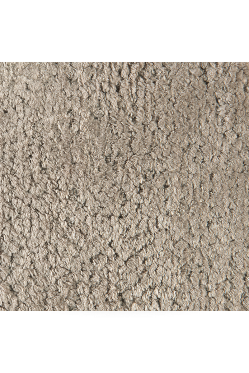 Ottoman en Velours Gris | Caracole Small Wonder
