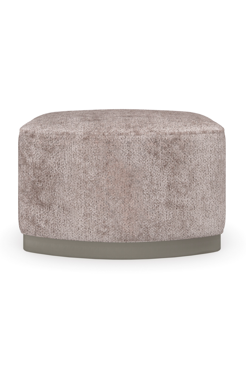 Ottoman en Velours Gris | Caracole Small Wonder