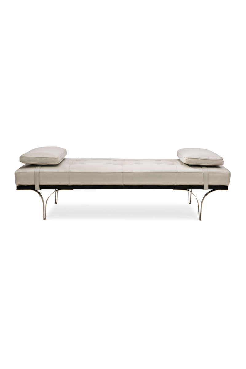 Lit de jour en cuir taupe | Caracole Head To Head | OROA.fr